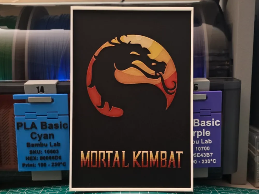 Mortal Kombat Poster – Hueforge Art by Lumpy3D HueForge model: Mortal Kombat Poster – Hueforge Art by Lumpy3D