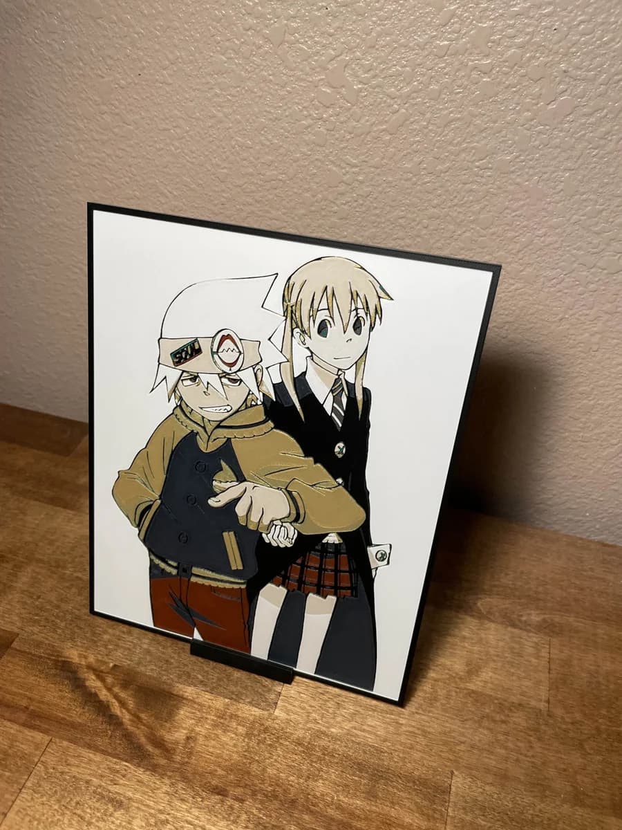 Soul and Maka - Soul Eater by Cloudy Nostalgia HueForge model: Soul and Maka - Soul Eater by Cloudy Nostalgia