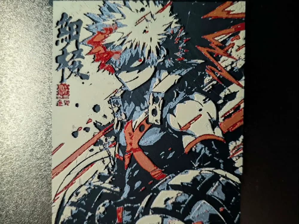 Katsuki-my hero academia Hueforge by Cré'Art 3D HueForge model: Katsuki-my hero academia Hueforge by Cré'Art 3D