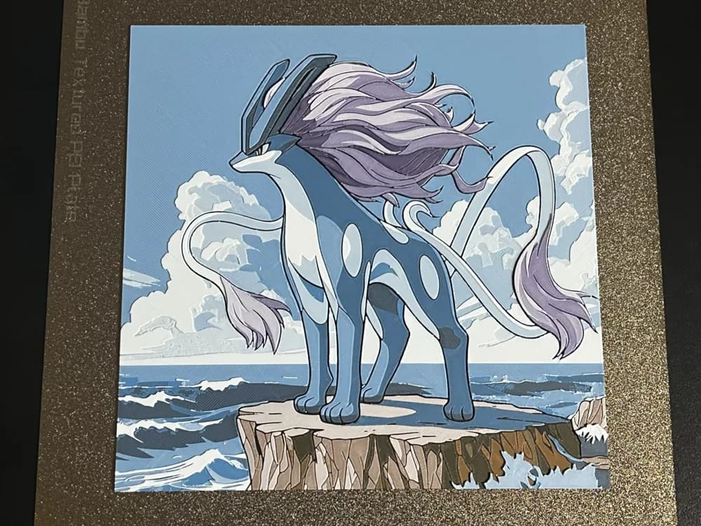 Suicune Pokemon Hueforge by FantasyZ HueForge model: Suicune Pokemon Hueforge by FantasyZ