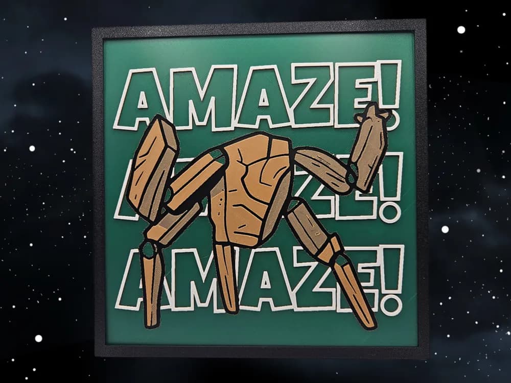 Rocky is AMAZE! AMAZE! AMAZE! (Project Hail Mary) by BusyKikiBee HueForge model: Rocky is AMAZE! AMAZE! AMAZE! (Project Hail Mary) by BusyKikiBee