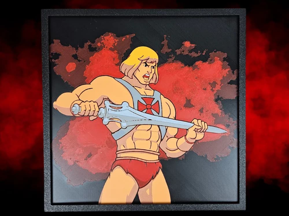 HueForge model: He-Man (Masters of the Universe hueforge) by BusyKikiBee