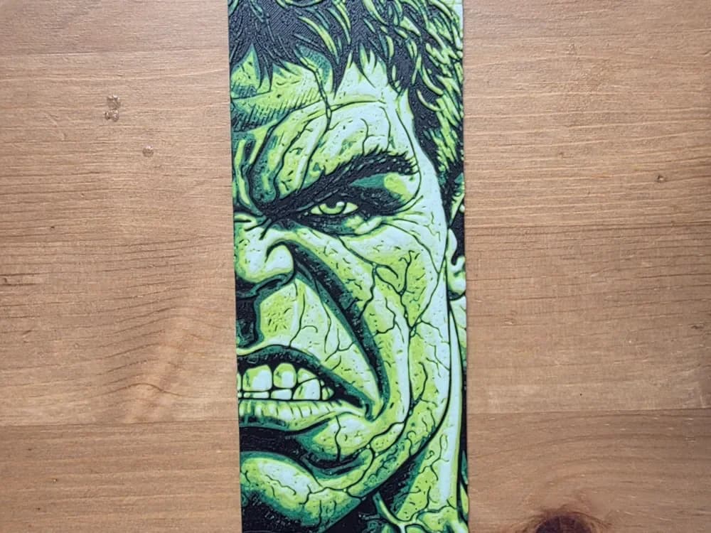 Hulk Bookmark by Morganja HueForge model: Hulk Bookmark by Morganja