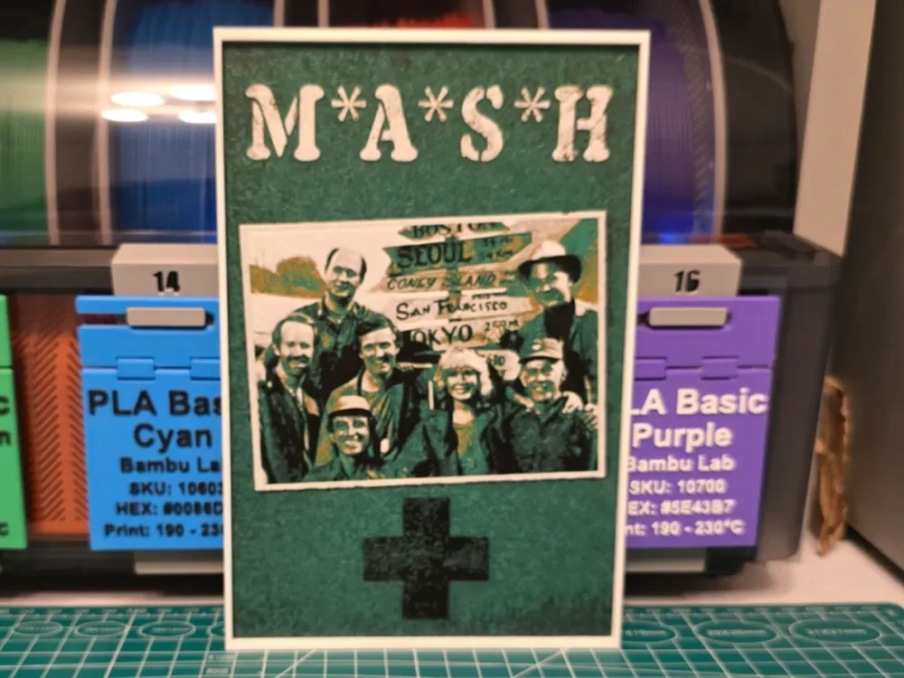 M*A*S*H Series Poster - Hueforge Art by Lumpy3D HueForge model: M*A*S*H Series Poster - Hueforge Art by Lumpy3D