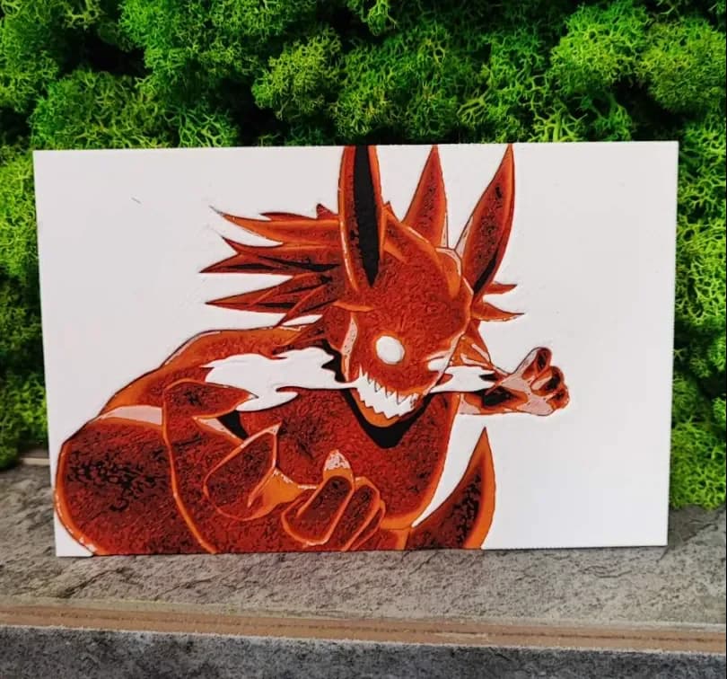 Jinchuriki Sticker (No Background) by Garuda3D HueForge model: Jinchuriki Sticker (No Background) by Garuda3D