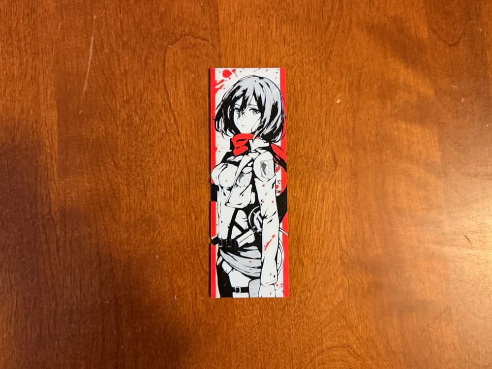 Mikasa Ackerman Bookmark by 3D Prints By Vic HueForge model: Mikasa Ackerman Bookmark by 3D Prints By Vic