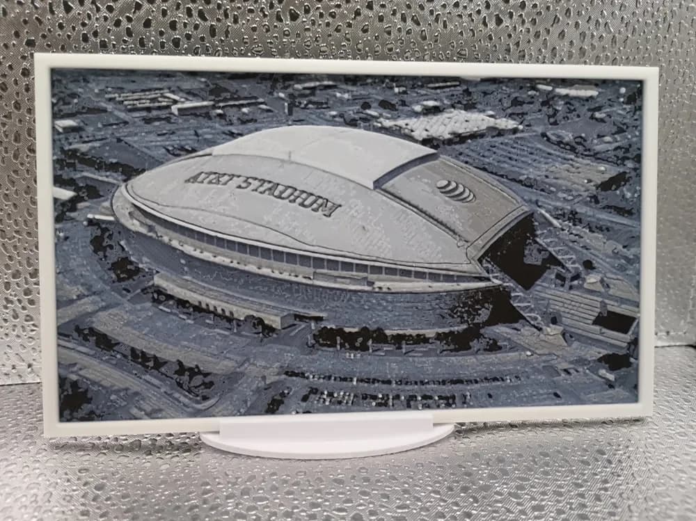 Dallas Cowboys – AT&T Stadium Hueforge Artwork by Borishotch Industries HueForge model: Dallas Cowboys – AT&T Stadium Hueforge Artwork by Borishotch Industries