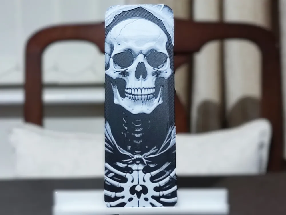 Skeleton Bookmark - 2 Color by BoDad HueForge model: Skeleton Bookmark - 2 Color by BoDad