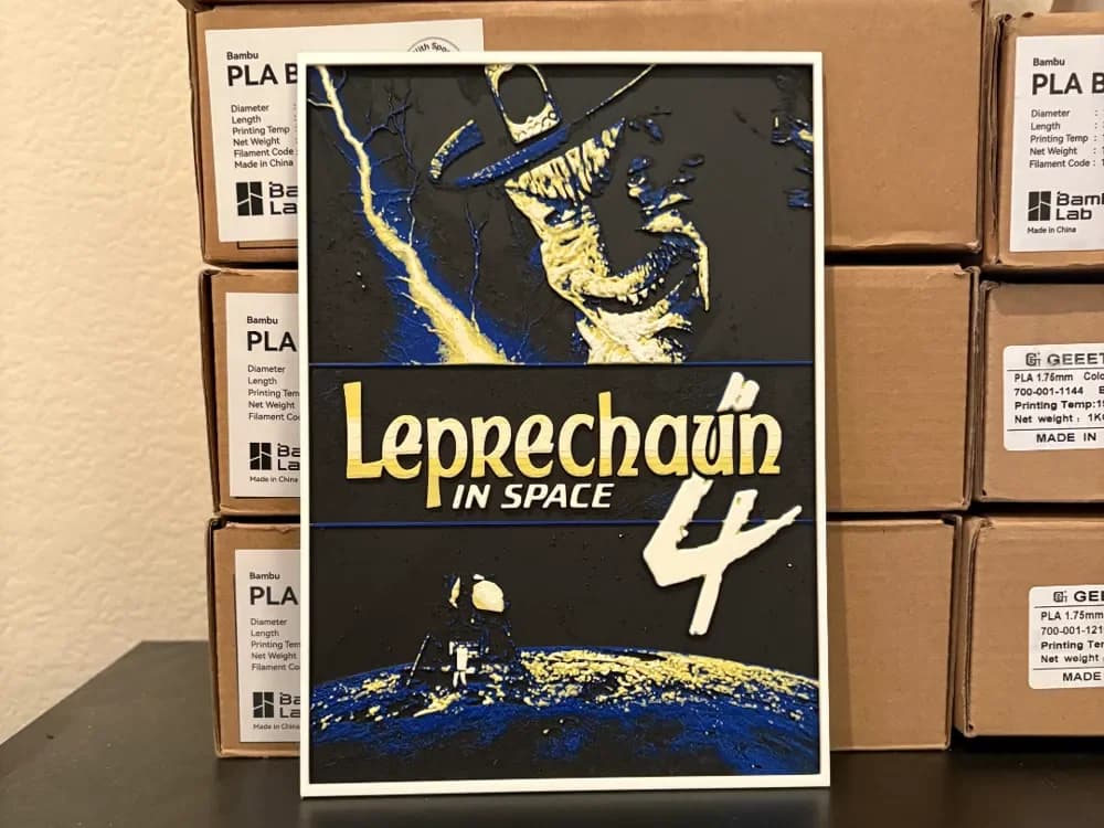 Leprechaun 4: In Space Hueforge by Estiv HueForge model: Leprechaun 4: In Space Hueforge by Estiv