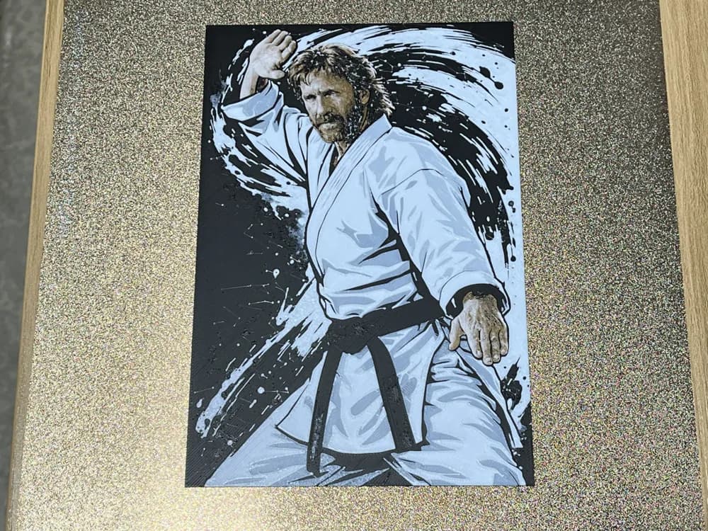 Chuck Norris Hueforge by FantasyZ HueForge model: Chuck Norris Hueforge by FantasyZ