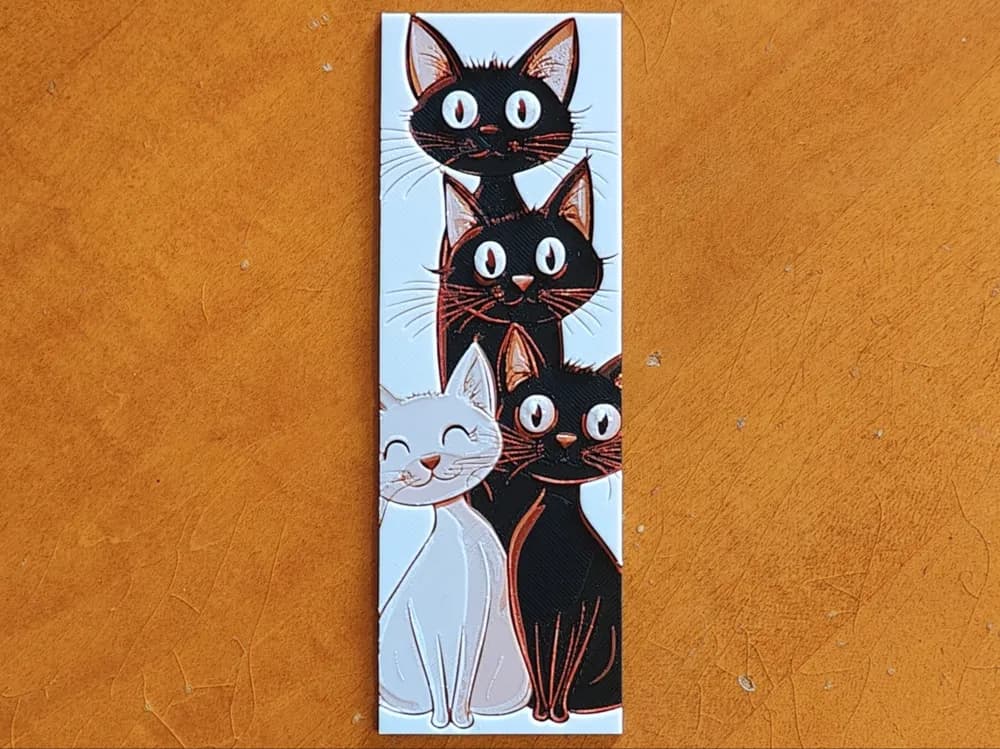 Cats Bookmark - 4 Colours Cats Bookmark - 4 Colours
