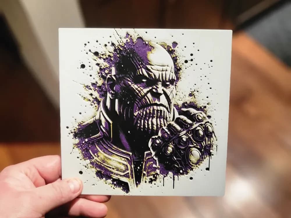 Graffiti Thanos Hueforge by 3Ree Printing HueForge model: Graffiti Thanos Hueforge by 3Ree Printing