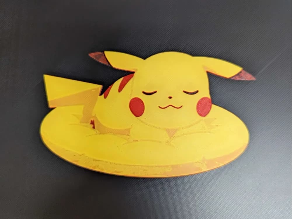hueforge pikachu v6 by ZombiePaint3D HueForge model: hueforge pikachu v6 by ZombiePaint3D