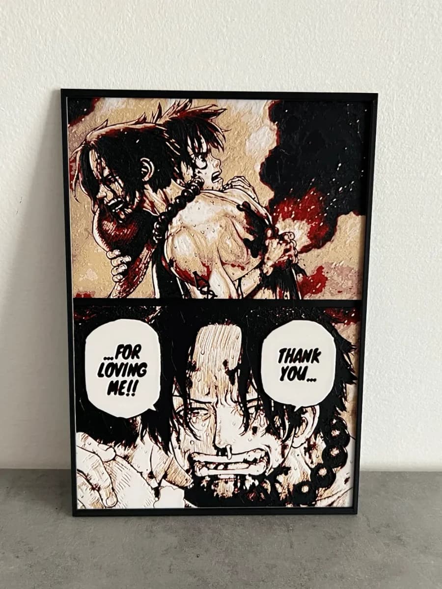 heartbreaking scene from One Piece Hueforge heartbreaking scene from One Piece Hueforge