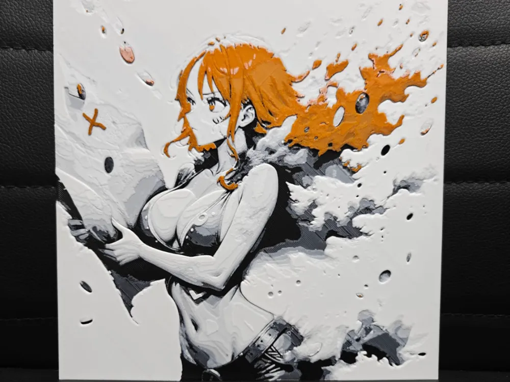 HueForge model: Nami Gold & Treasure by TheHueforgeLady