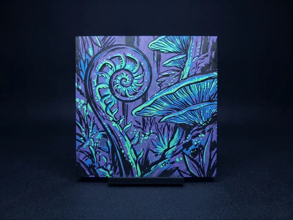 Glowing Forest - Wall Art by Led HueForge model: Glowing Forest - Wall Art by Led