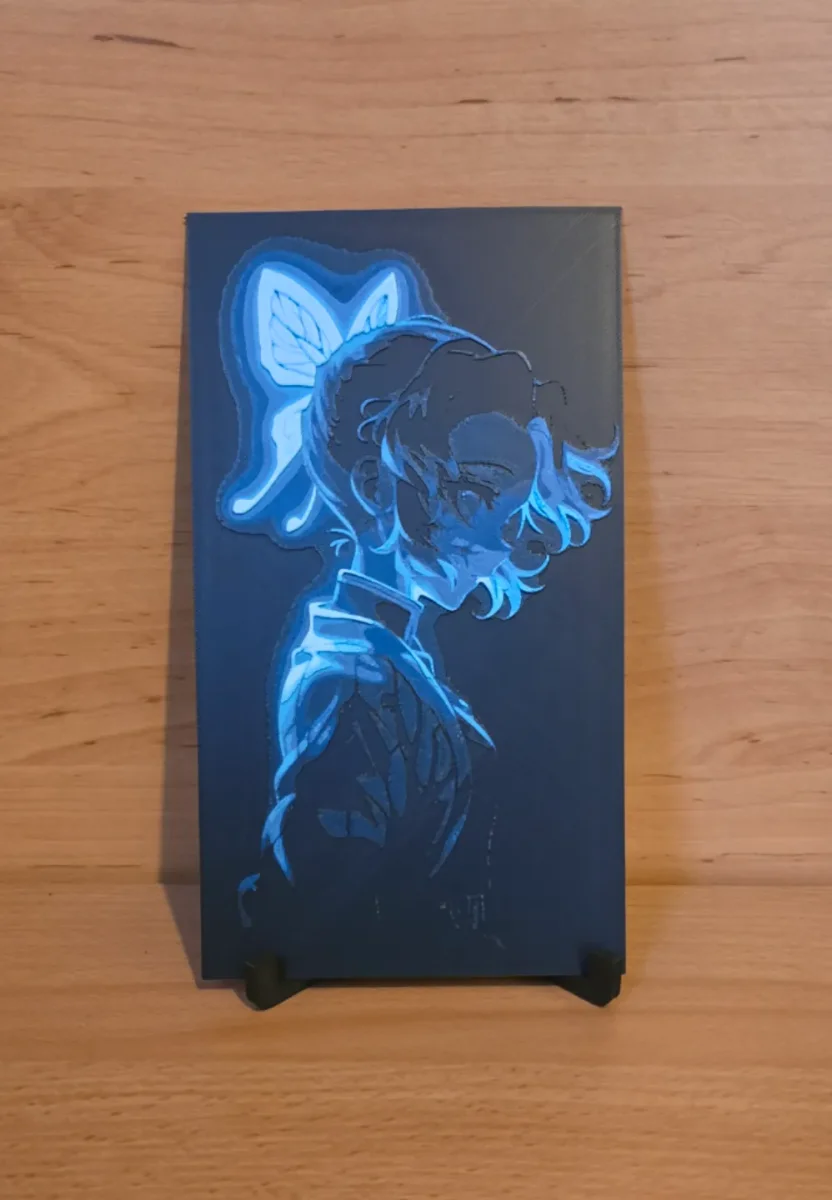 Shinobu Demon Slayer Hueforge by Kactus Fpv HueForge model: Shinobu Demon Slayer Hueforge by Kactus Fpv