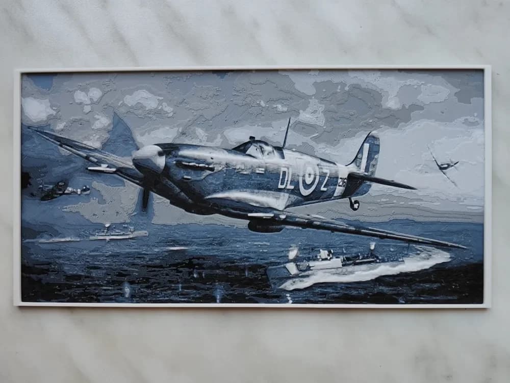 Supermarine Spitfire Mk.Vc - Hueforge by BeaN HueForge model: Supermarine Spitfire Mk.Vc - Hueforge by BeaN