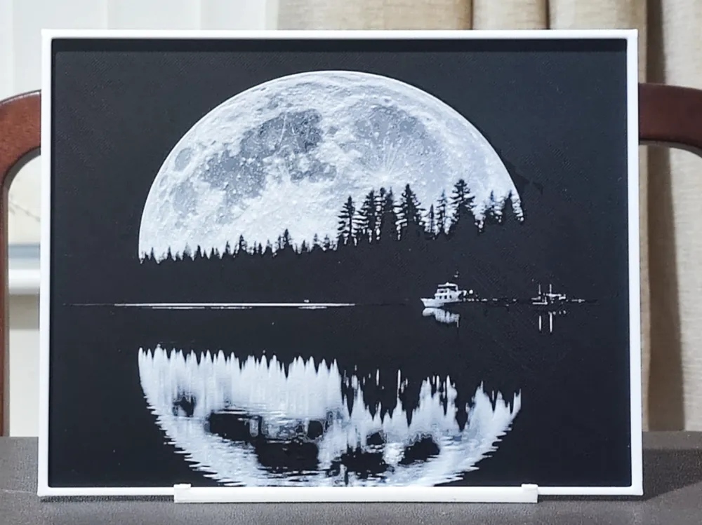 Moon River - 2 Color HueForge by BoDad HueForge model: Moon River - 2 Color HueForge by BoDad