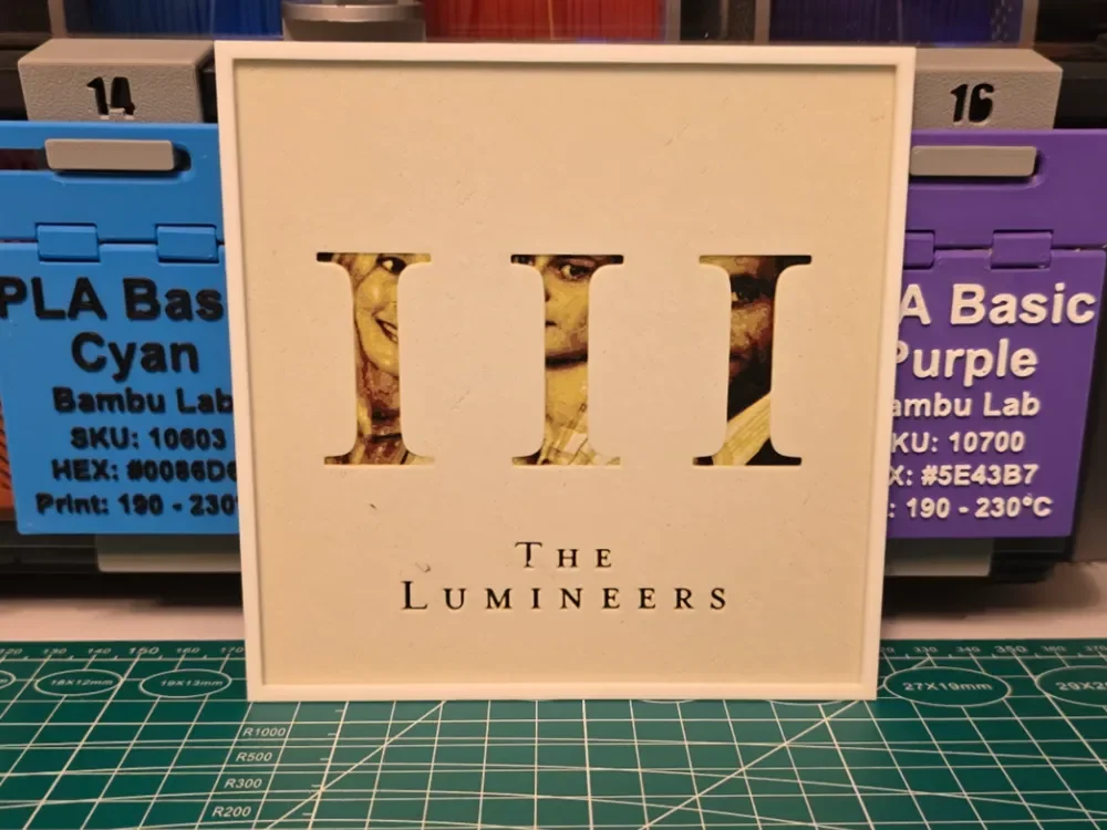 HueForge model: The Lumineers "III" Album - Hueforge Art by Lumpy3D