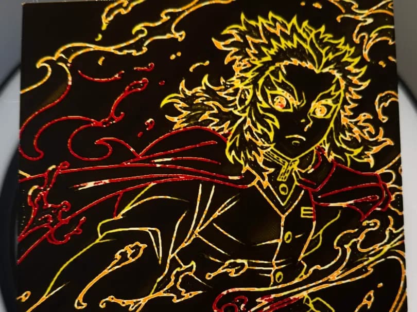 Demon Slayer - Rengoku Backlit Lineart Demon Slayer - Rengoku Backlit Lineart
