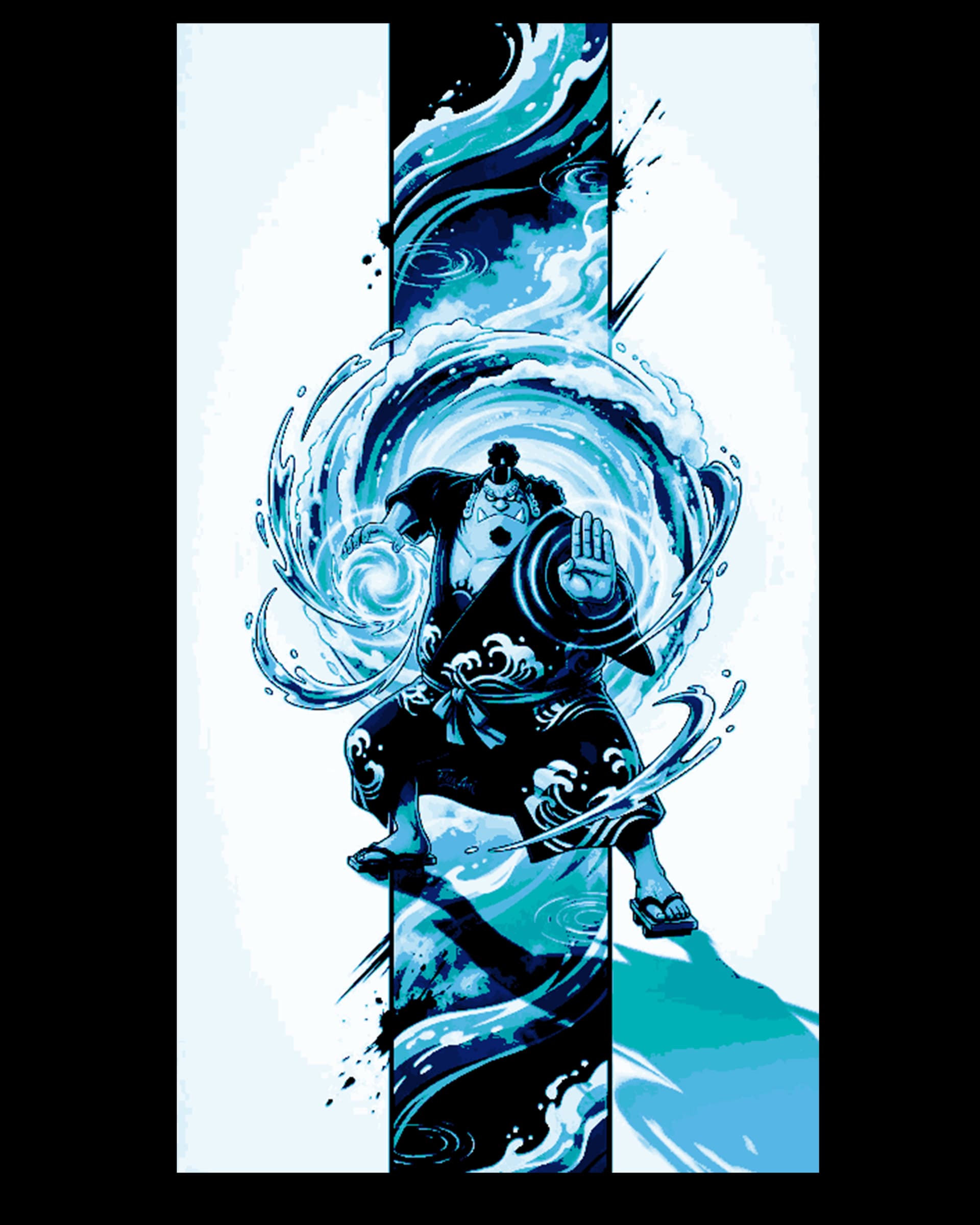 Hueforge wall art - Fan design of the character Jimbe from the Anime One Piece Hueforge wall art - Fan design of the character Jimbe from the Anime One Piece