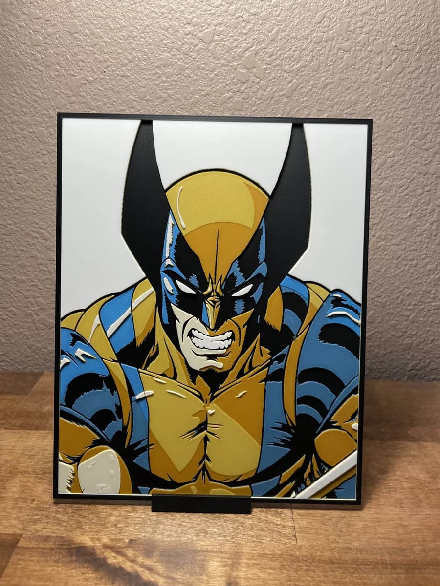 Wolverine by Cloudy Nostalgia HueForge model: Wolverine by Cloudy Nostalgia