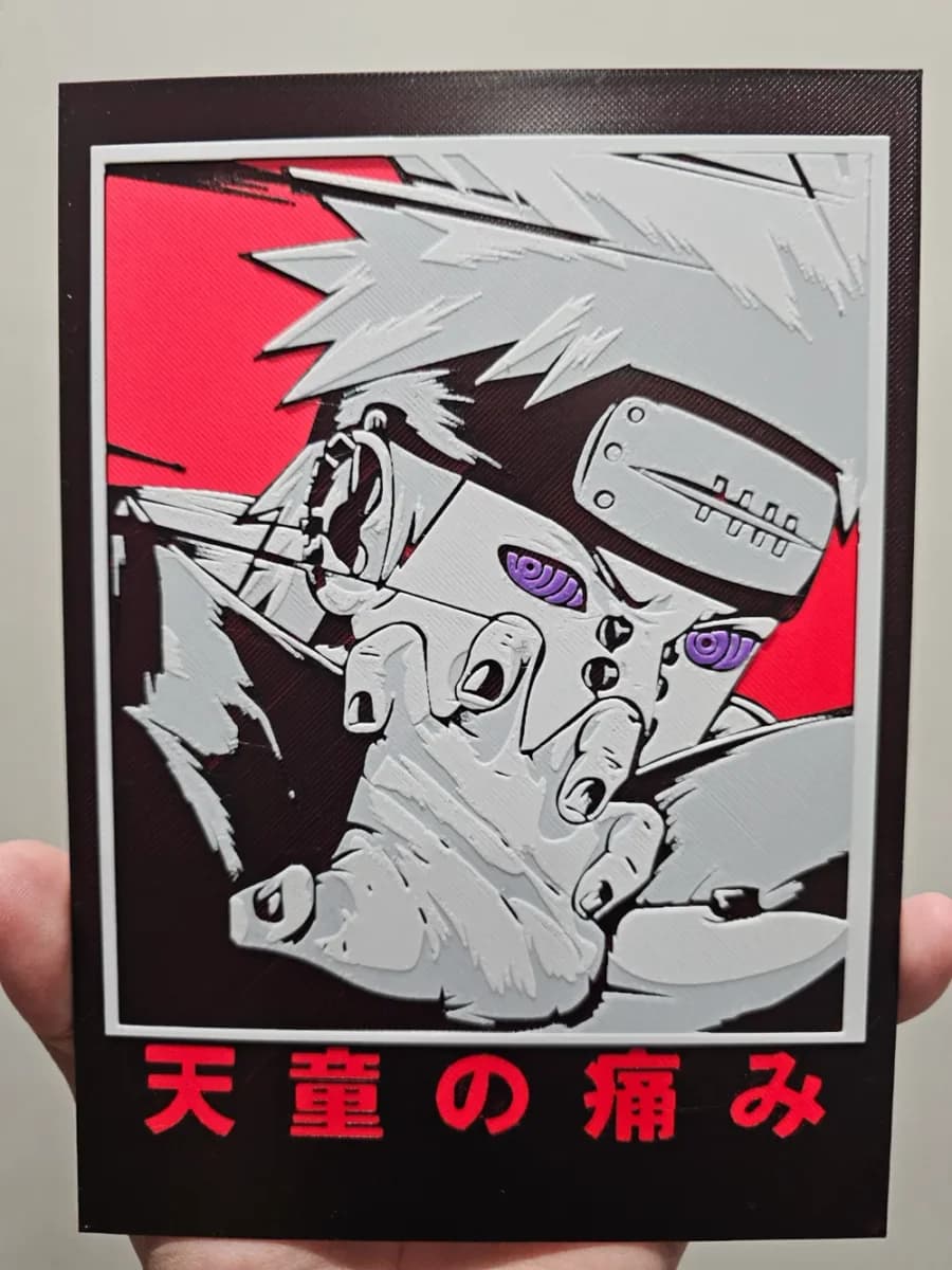 HueForge model: Pain Nagato Rinnegan Hueforge by Loki