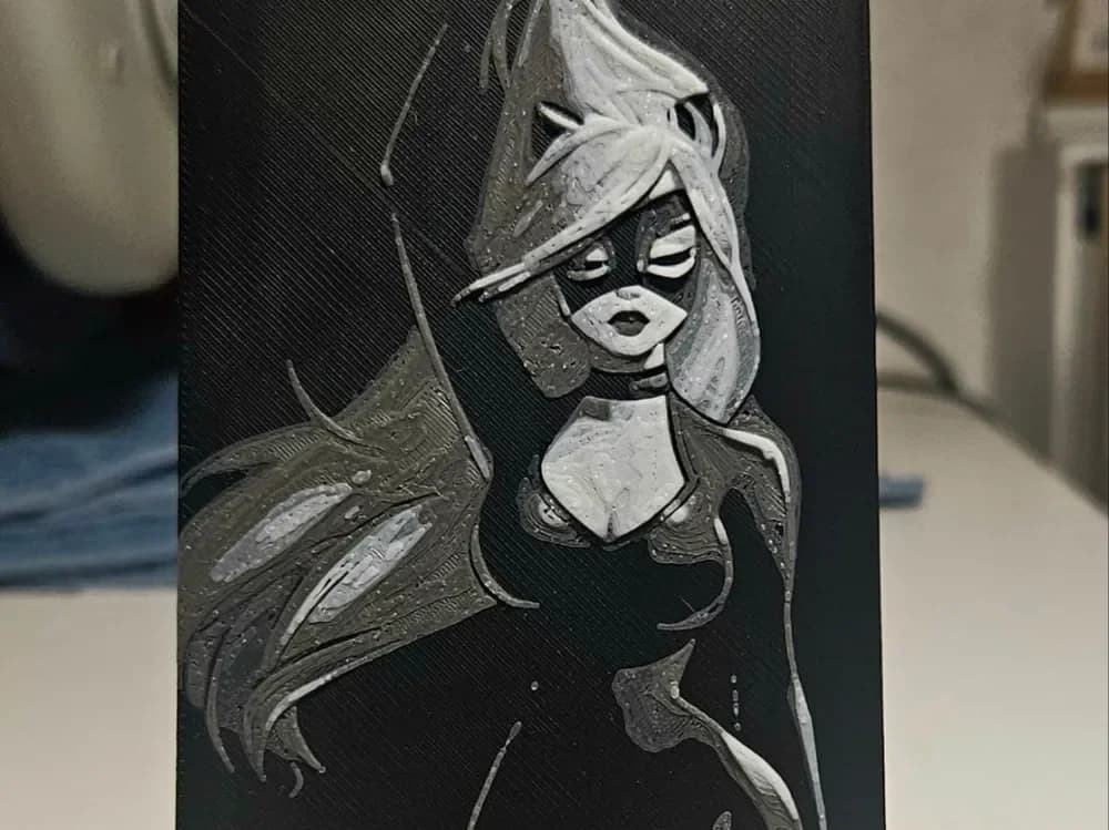 Cat Woman Steip by Mano's 3d_Art HueForge model: Cat Woman Steip by Mano's 3d_Art