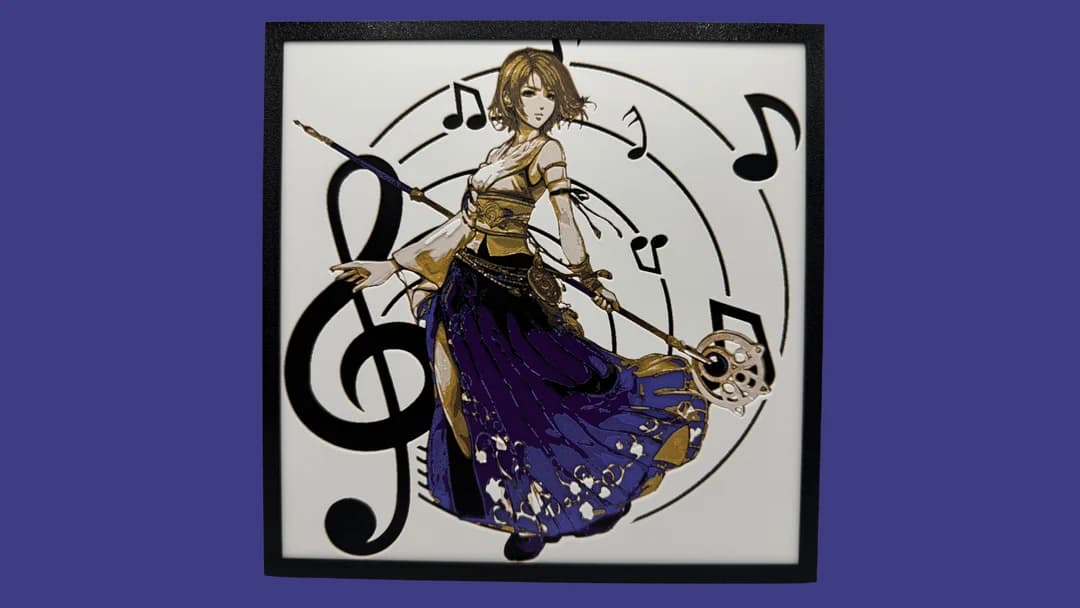 Yuna - Final Fantasy X - Hueforge by Canadian Gamer HueForge model: Yuna - Final Fantasy X - Hueforge by Canadian Gamer