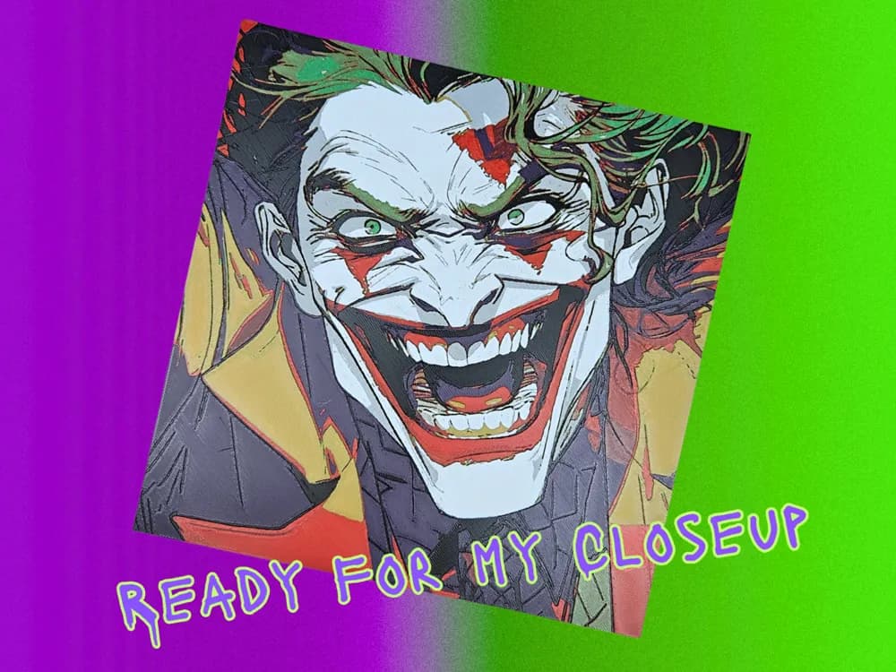 Ready for My Closeup Joker (DC Comics) by BusyKikiBee HueForge model: Ready for My Closeup Joker (DC Comics) by BusyKikiBee
