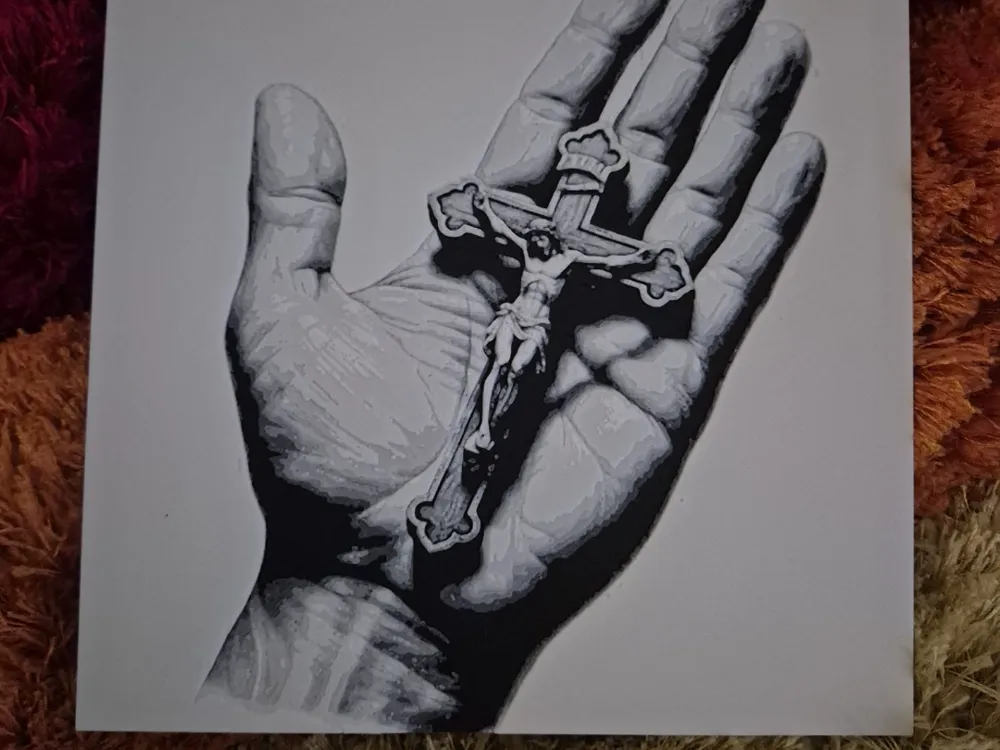 hand and cross 1 hueforge by Buntsta HueForge model: hand and cross 1 hueforge by Buntsta