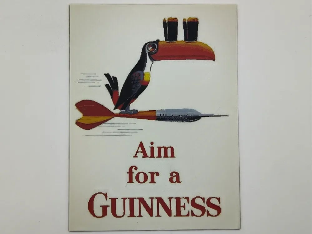 Guinness advertising poster - Aim for - hueforge by Altf4-Formation HueForge model: Guinness advertising poster - Aim for - hueforge by Altf4-Formation