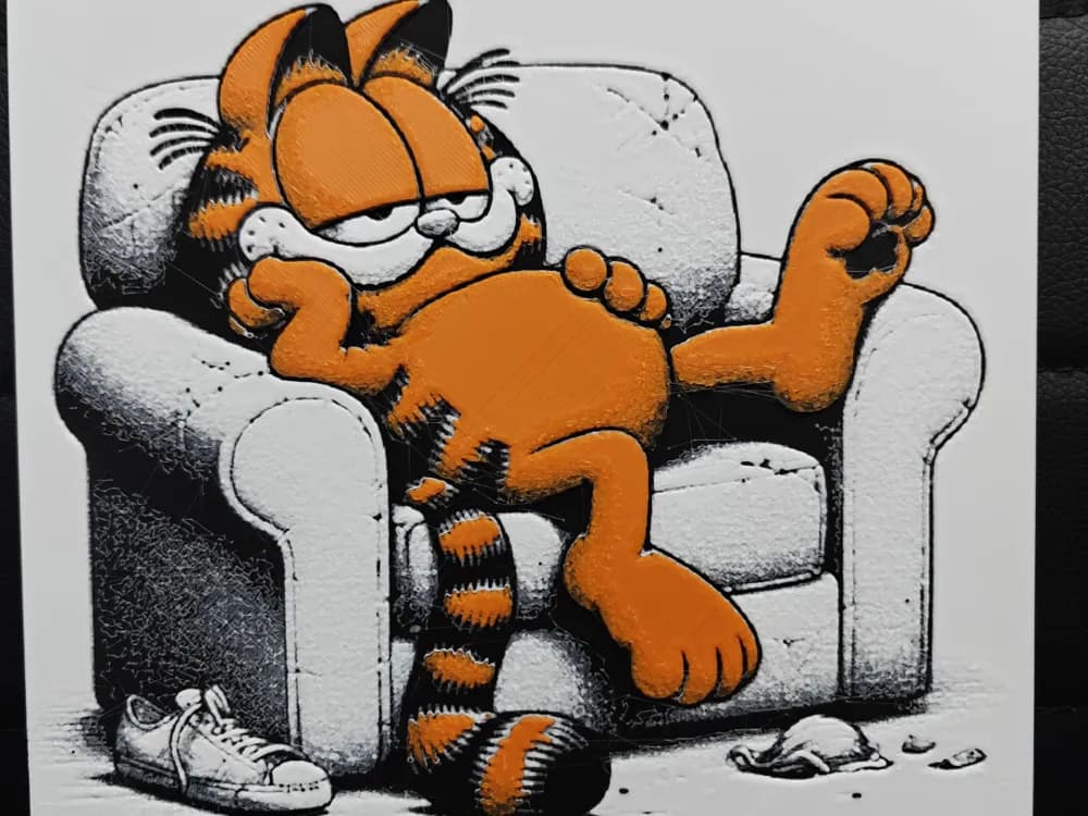 HueForge model: Garfield by TheHueforgeLady