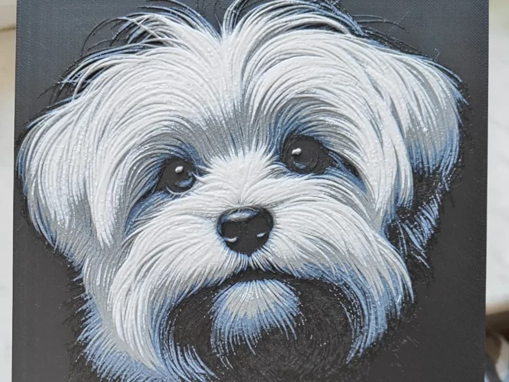 Maltese dog - Hueforge by BeaN HueForge model: Maltese dog - Hueforge by BeaN