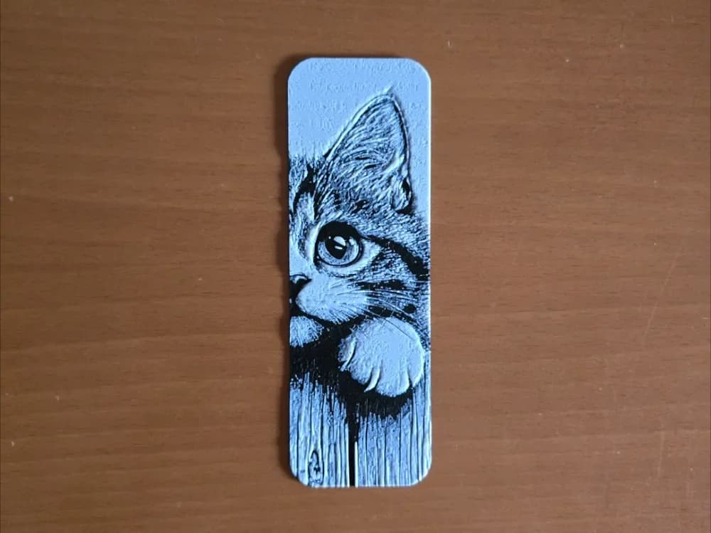 Kitten Bookmark by Atrus Design HueForge model: Kitten Bookmark by Atrus Design