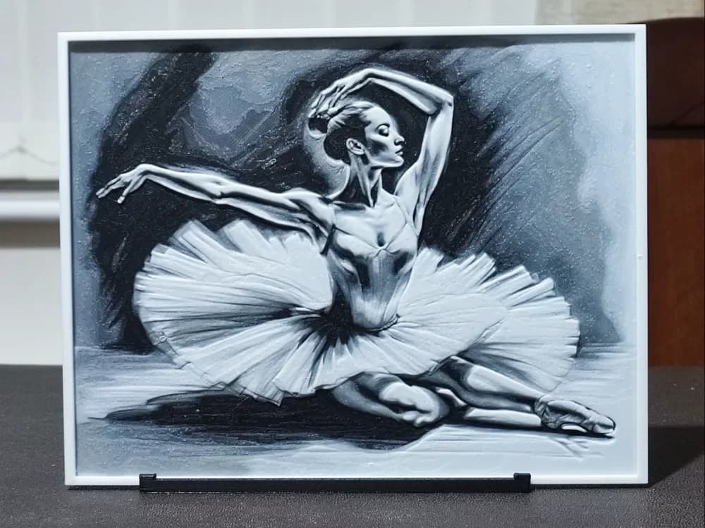 HueForge model: Ballet Dancer - HueForge 3 Color by BoDad