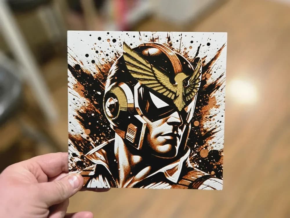 Graffiti Captain Falcon Hueforge by 3Ree Printing HueForge model: Graffiti Captain Falcon Hueforge by 3Ree Printing