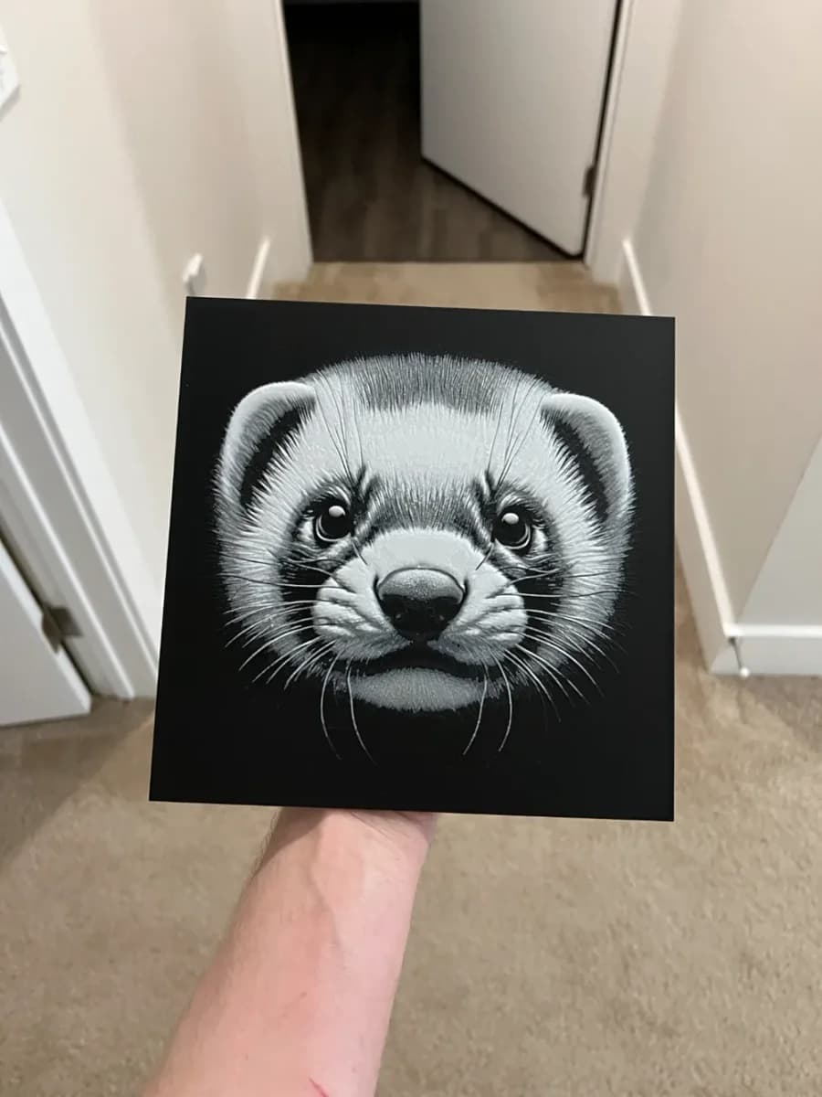 Ferret Face Art Hueforge by RP47 Designs HueForge model: Ferret Face Art Hueforge by RP47 Designs