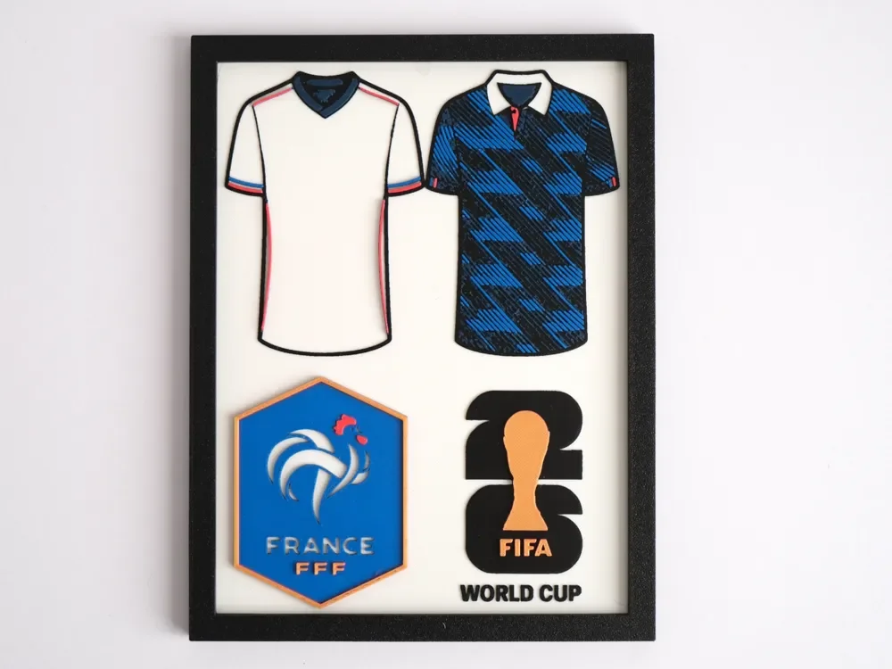 2026 FIFA World Cup Nation Set France (2Hr Print) by Freshly Printed 3D HueForge model: 2026 FIFA World Cup Nation Set France (2Hr Print) by Freshly Printed 3D
