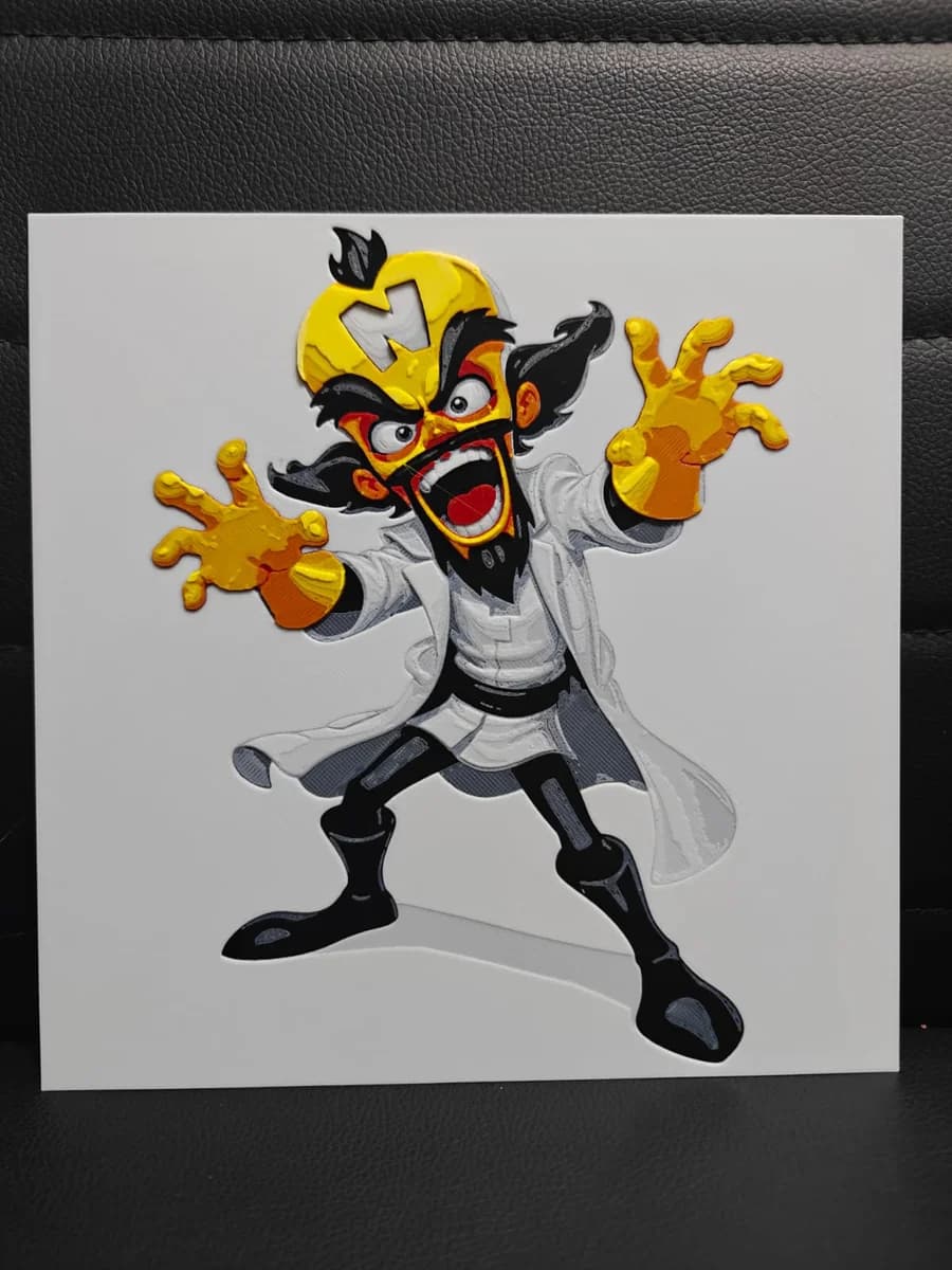 HueForge model: Dr. Neo Cortex by TheHueforgeLady
