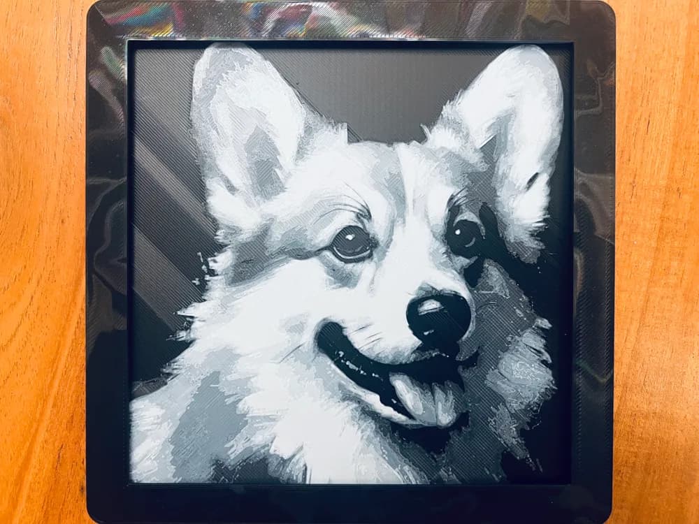 Corgi by JustBe 3D Printing HueForge model: Corgi by JustBe 3D Printing