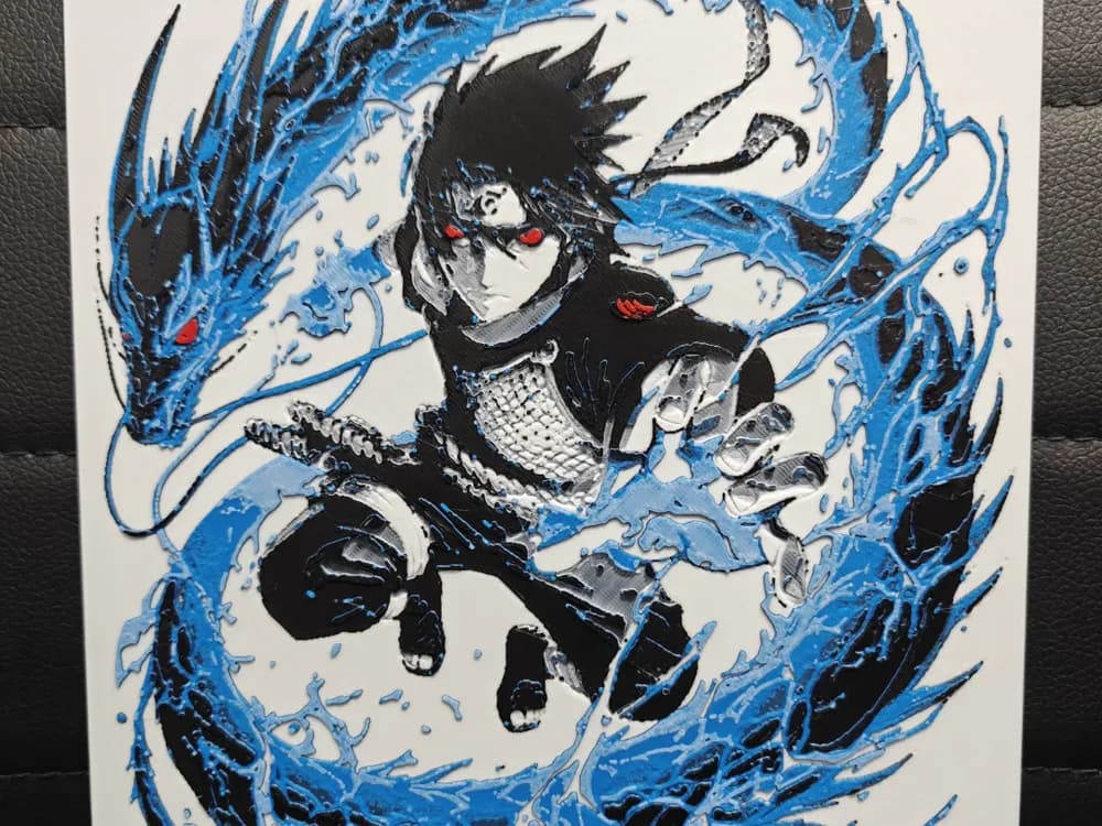 Sasuke Uchiha Dragon Kirin by TheHueforgeLady HueForge model: Sasuke Uchiha Dragon Kirin by TheHueforgeLady