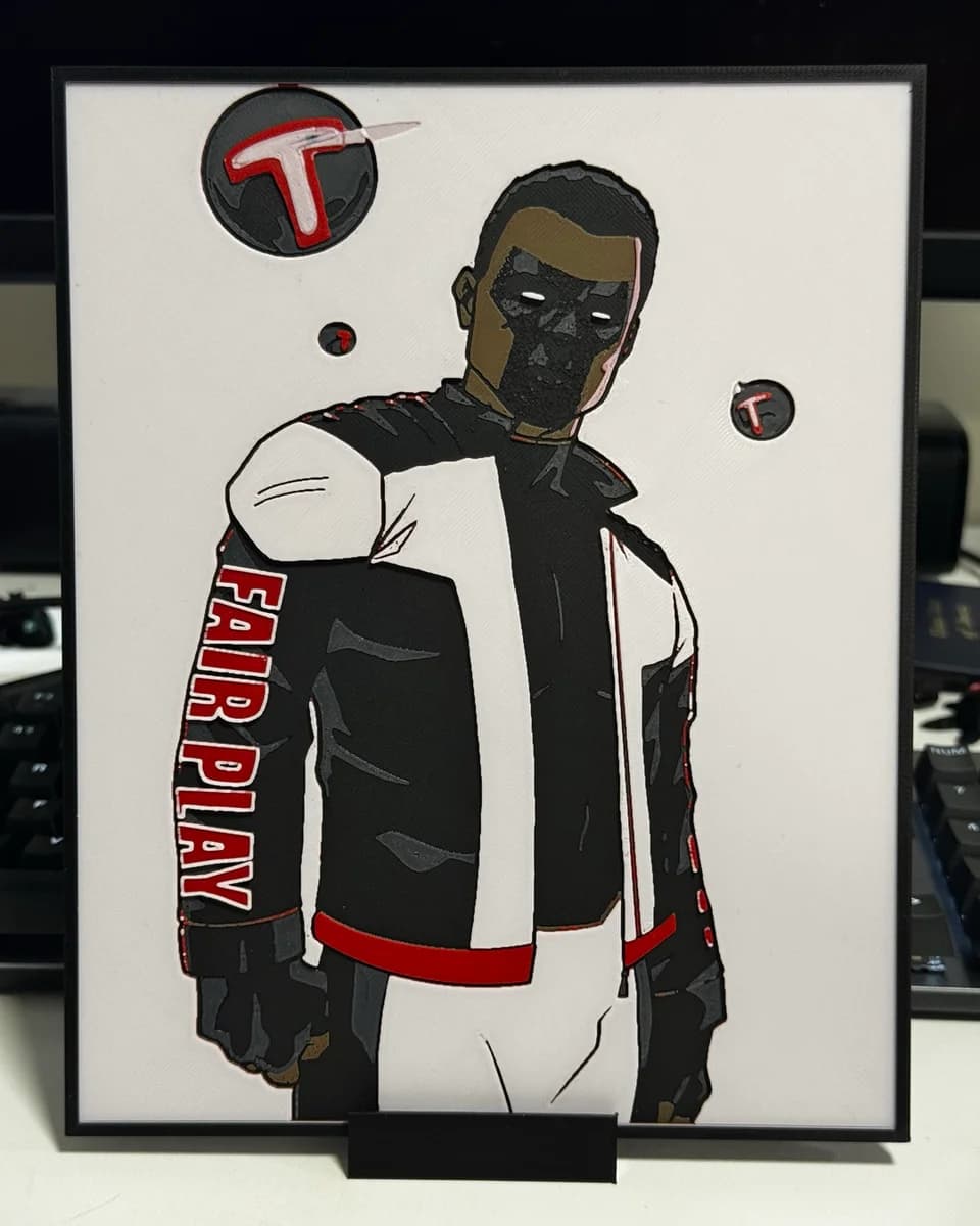 Mister Terrific (Holt) by Strata Prints HueForge model: Mister Terrific (Holt) by Strata Prints