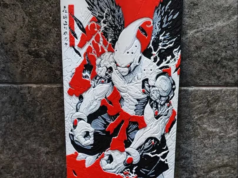 Samurai Mecha - Buu by Garuda3D HueForge model: Samurai Mecha - Buu by Garuda3D