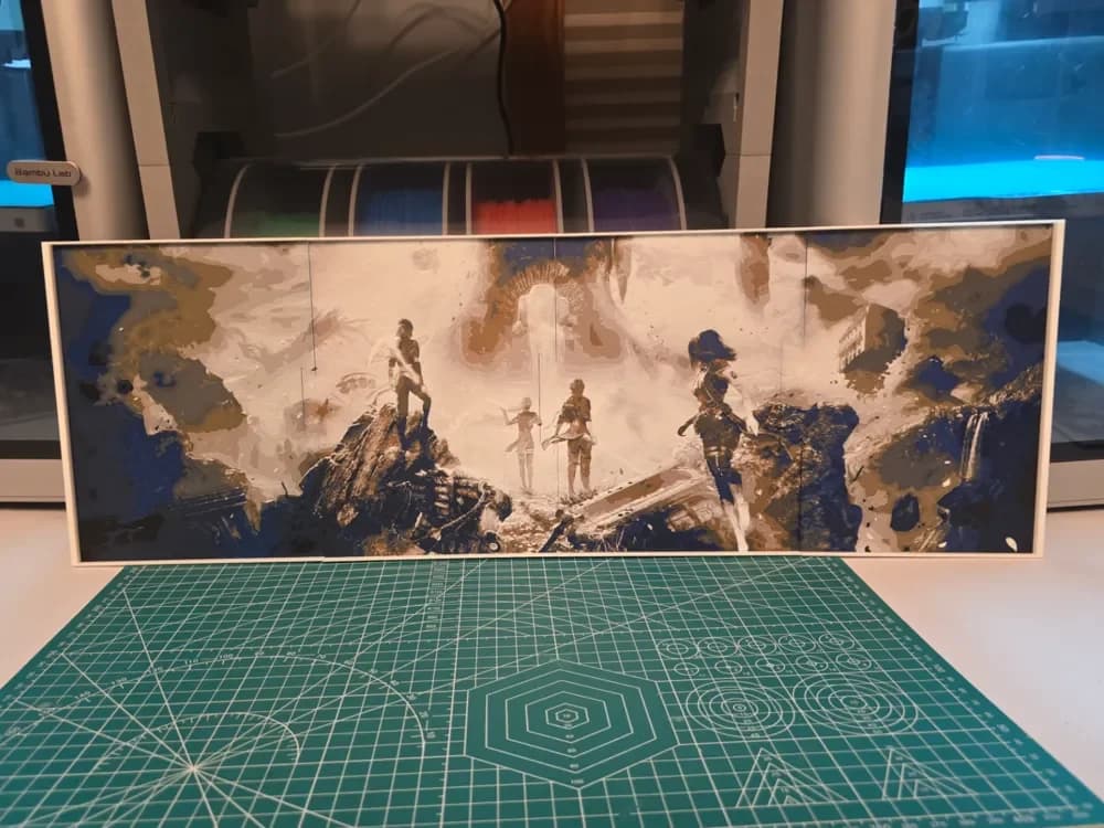 HueForge model: Clair Obscur: Expedition 33 XL Poster - Hueforge by Lumpy3D