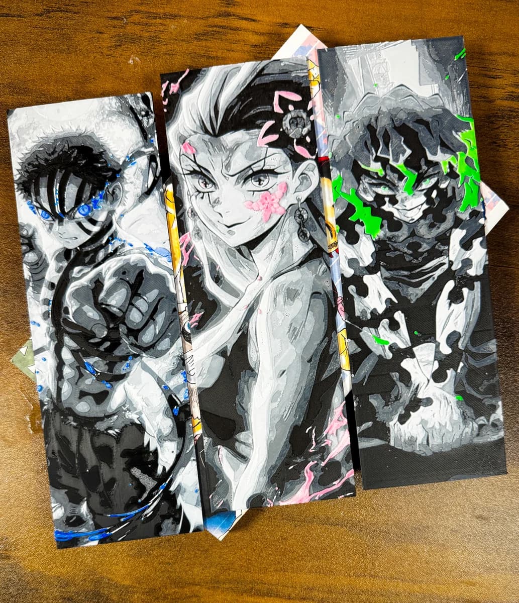 ⚔️ Patreon Exclusive – Demon Slayer Trio Bookmark Set! 🔥
