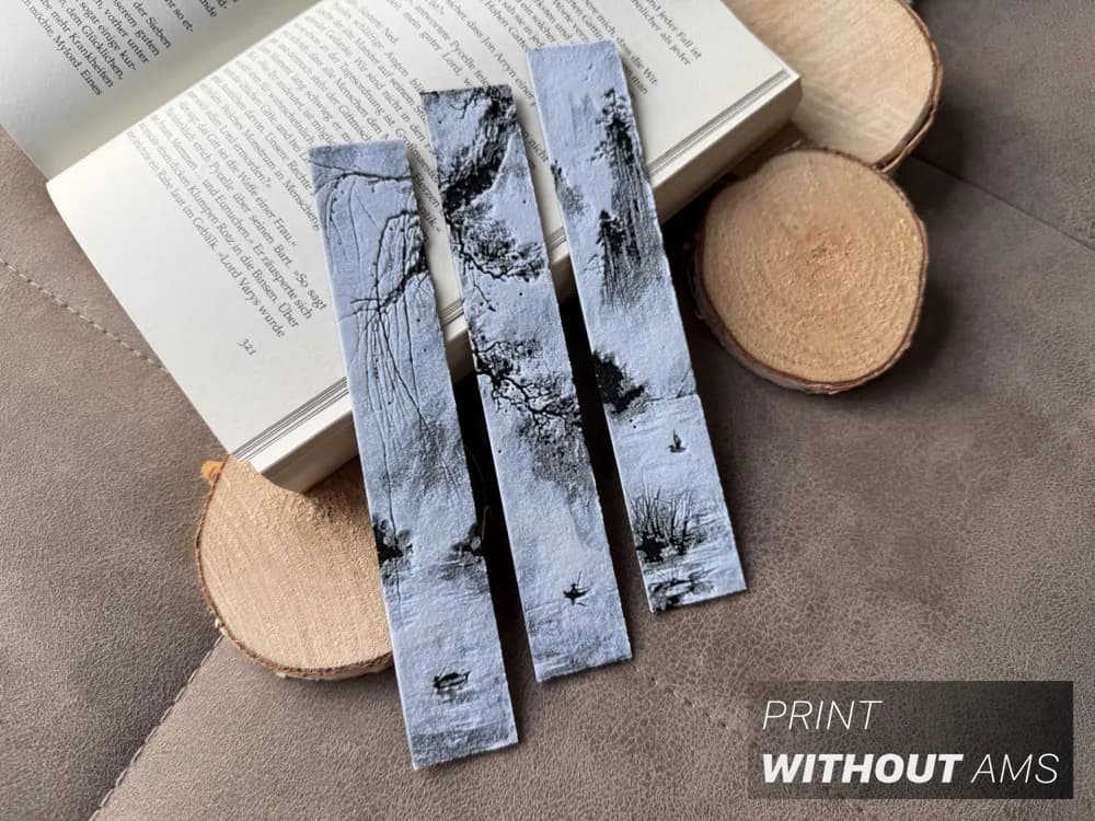Boats in the Forest Bookmark by Loupes HueForge model: Boats in the Forest Bookmark by Loupes
