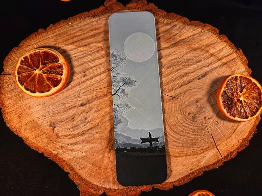 Drifting into Silence bookmark by EternalDesigns3D HueForge model: Drifting into Silence bookmark by EternalDesigns3D