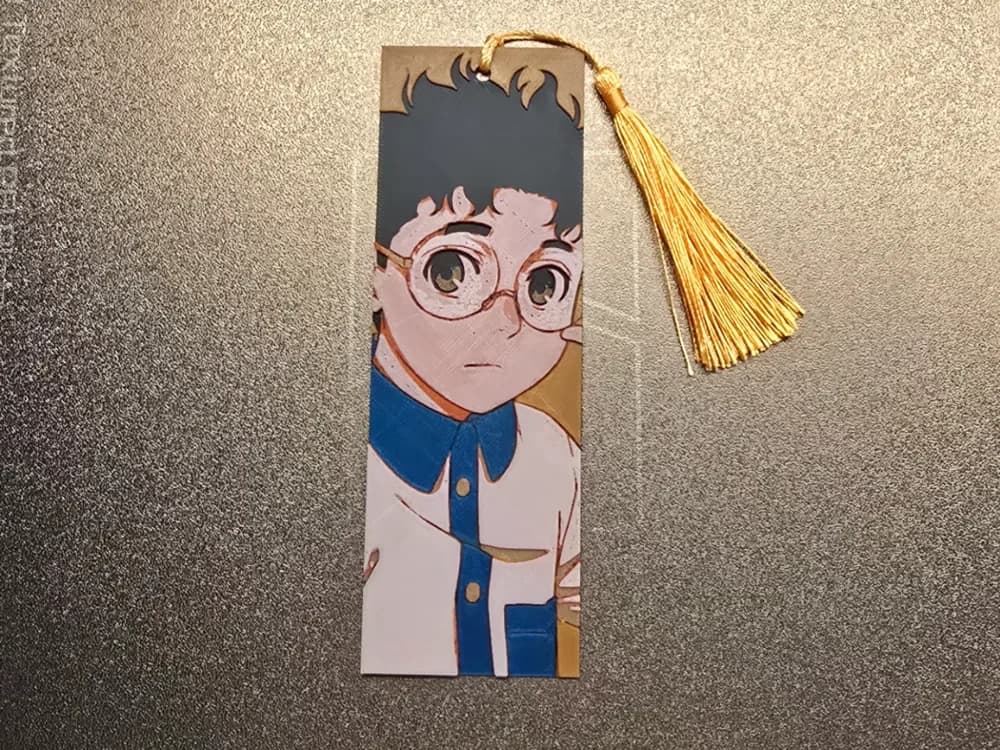 Bookmark Dandadan - Ken Takakura by 3D-Mentiel HueForge model: Bookmark Dandadan - Ken Takakura by 3D-Mentiel